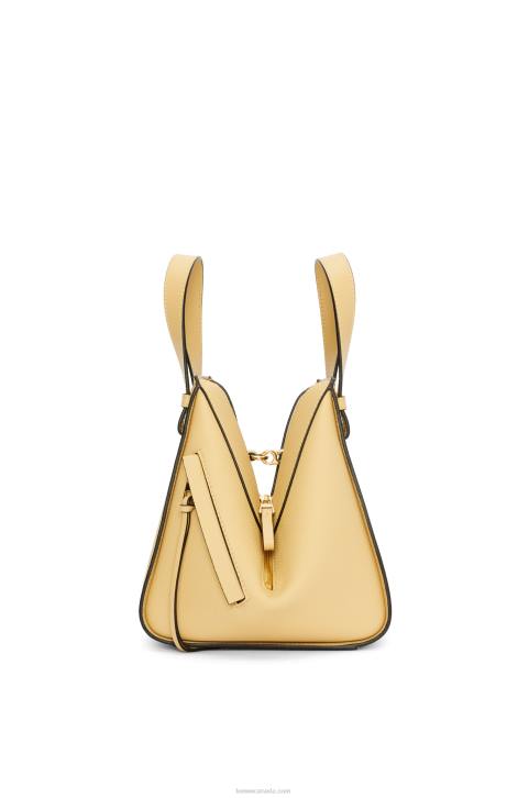 Loewe Compact Hammock bag in soft grained calfskin 688V405 Women Dark Butter