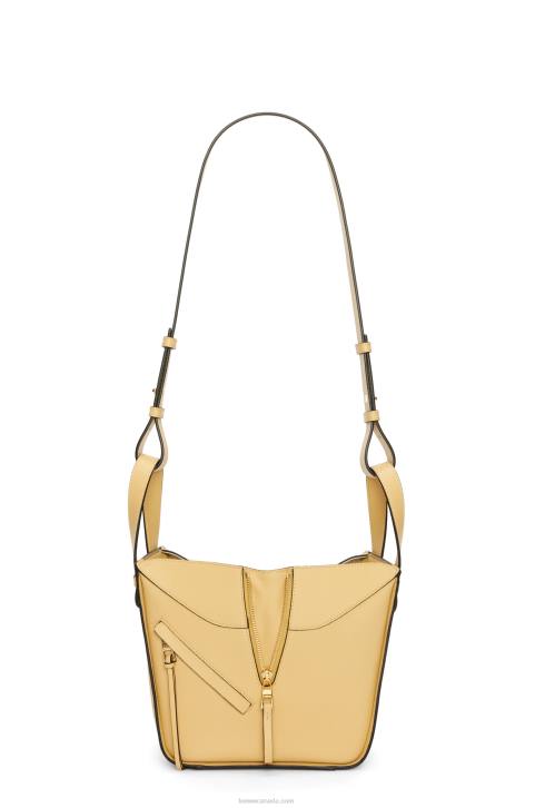 Loewe Compact Hammock bag in soft grained calfskin 688V405 Women Dark Butter