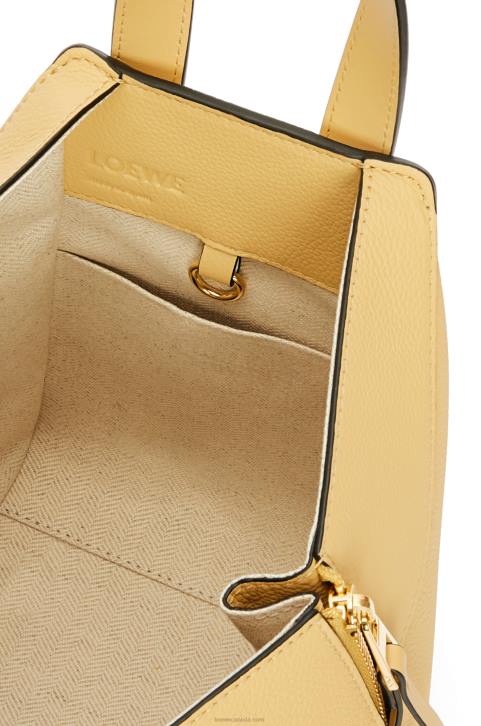 Loewe Compact Hammock bag in soft grained calfskin 688V405 Women Dark Butter