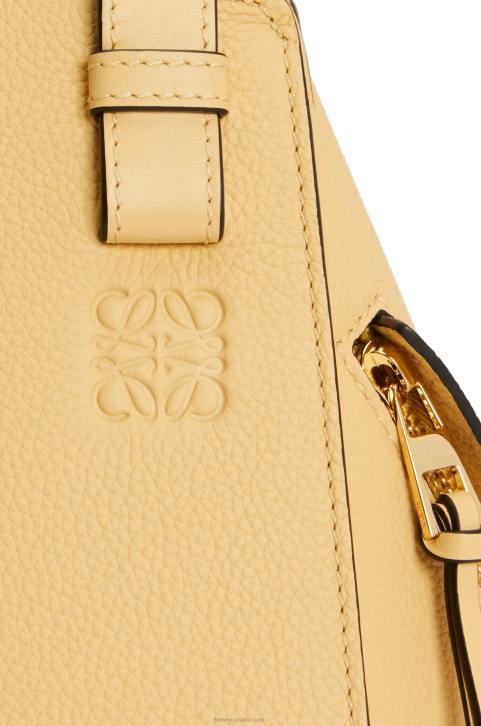 Loewe Compact Hammock bag in soft grained calfskin 688V405 Women Dark Butter