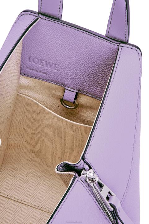 Loewe Compact Hammock bag in soft grained calfskin 688V406 Women Light Mauve