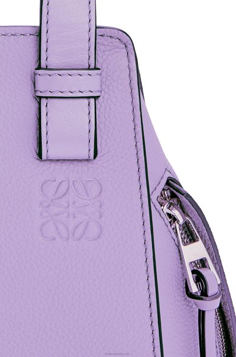 Loewe Compact Hammock bag in soft grained calfskin 688V406 Women Light Mauve