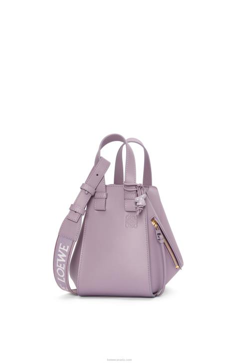 Loewe Compact Hammock in satin calfskin 688V312 Women Pale Aubergine Glaze