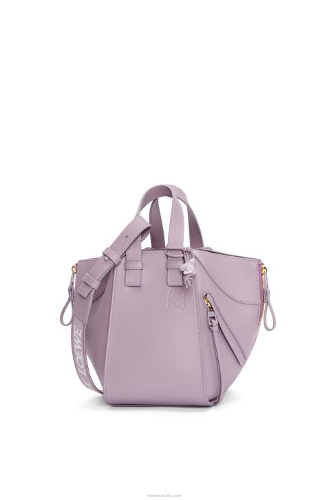 Loewe Compact Hammock in satin calfskin 688V312 Women Pale Aubergine Glaze