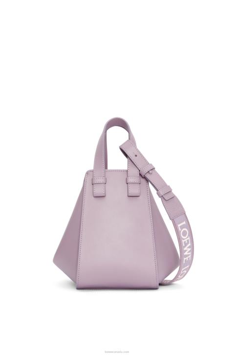 Loewe Compact Hammock in satin calfskin 688V312 Women Pale Aubergine Glaze