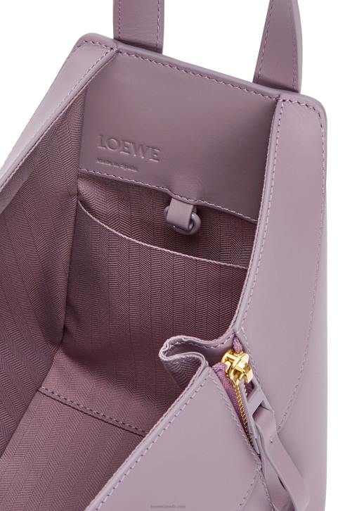 Loewe Compact Hammock in satin calfskin 688V312 Women Pale Aubergine Glaze