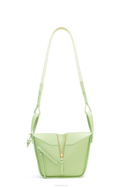 Loewe Compact Hammock in satin calfskin 688V408 Women Lime Green Glaze