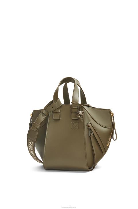 Loewe Compact Hammock in satin calfskin 688V431 Women Tea Dust Glaze