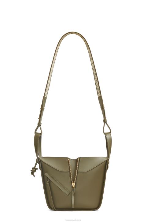 Loewe Compact Hammock in satin calfskin 688V431 Women Tea Dust Glaze