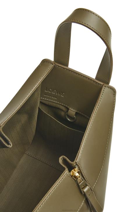 Loewe Compact Hammock in satin calfskin 688V431 Women Tea Dust Glaze