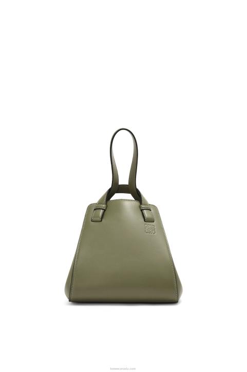 Loewe Hammock Nugget bag in nappa calfskin 688V519 Women Avocado Green