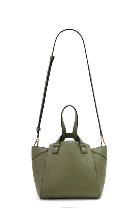 Loewe Hammock Nugget bag in nappa calfskin 688V519 Women Avocado Green