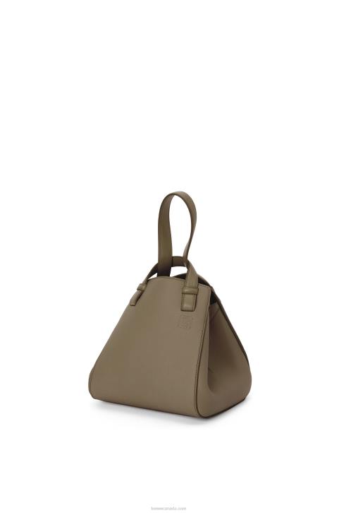Loewe Hammock Nugget bag in soft grained calfskin 688V500 Women Laurel Green