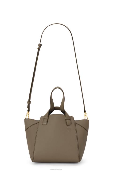 Loewe Hammock Nugget bag in soft grained calfskin 688V500 Women Laurel Green