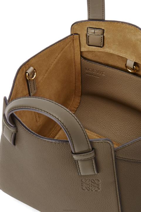 Loewe Hammock Nugget bag in soft grained calfskin 688V500 Women Laurel Green