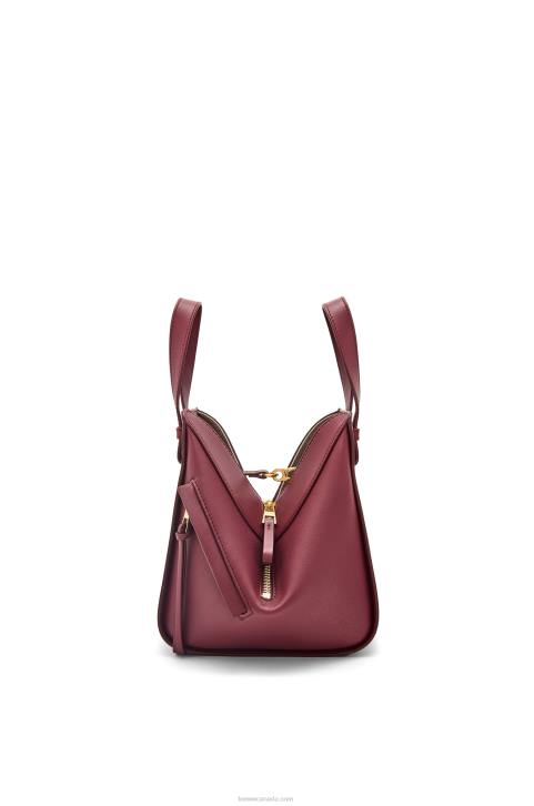 Loewe Hammock compact bag in classic calfskin 688V340 Women Wild Berry