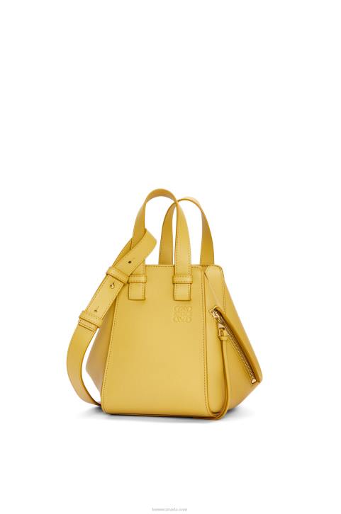 Loewe Hammock compact bag in classic calfskin 688V373 Women Bright Ochre