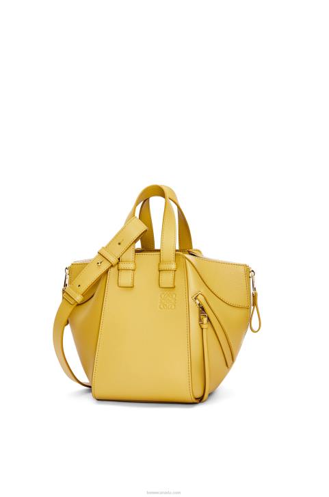 Loewe Hammock compact bag in classic calfskin 688V373 Women Bright Ochre
