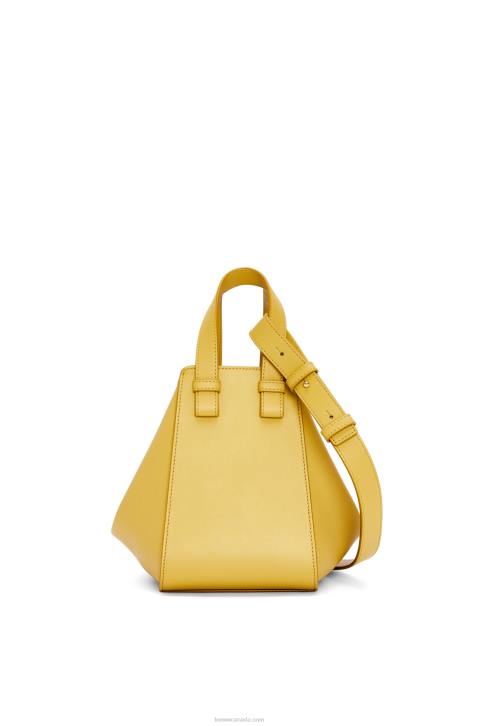 Loewe Hammock compact bag in classic calfskin 688V373 Women Bright Ochre