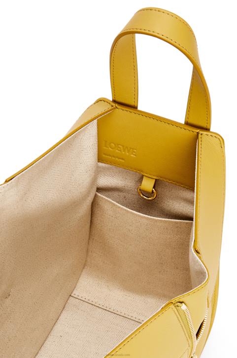 Loewe Hammock compact bag in classic calfskin 688V373 Women Bright Ochre