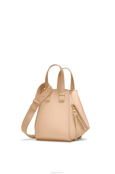 Loewe Hammock compact bag in satin calfskin 688V432 Women Nude