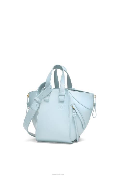 Loewe Hammock compact bag in satin calfskin 688V460 Women Aquamarine