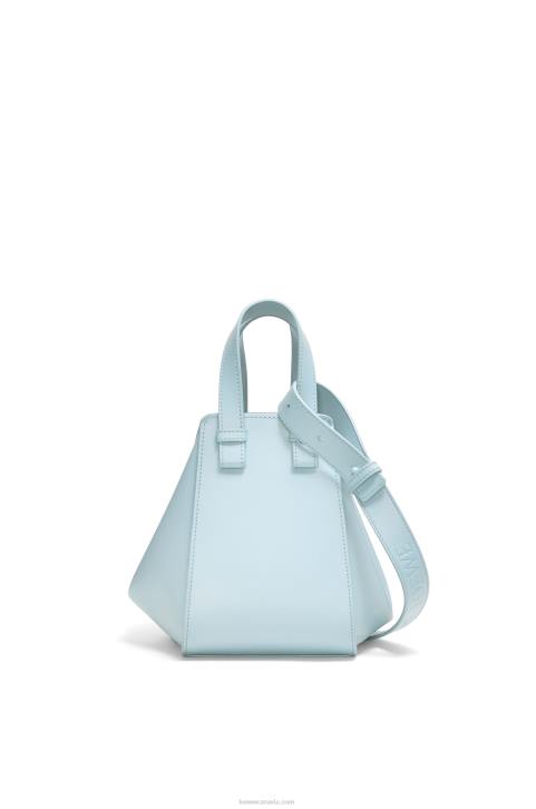 Loewe Hammock compact bag in satin calfskin 688V460 Women Aquamarine