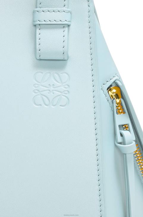 Loewe Hammock compact bag in satin calfskin 688V460 Women Aquamarine