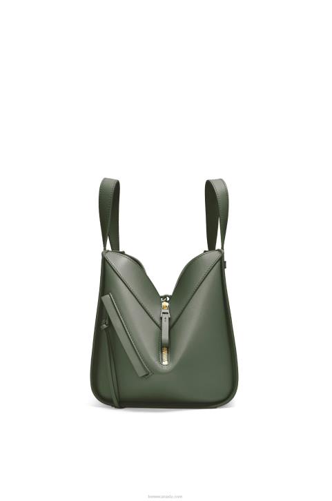 Loewe Hammock compact bag in satin calfskin 688V461 Women Vintage Khaki