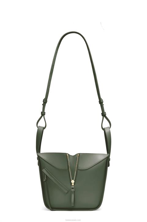 Loewe Hammock compact bag in satin calfskin 688V461 Women Vintage Khaki