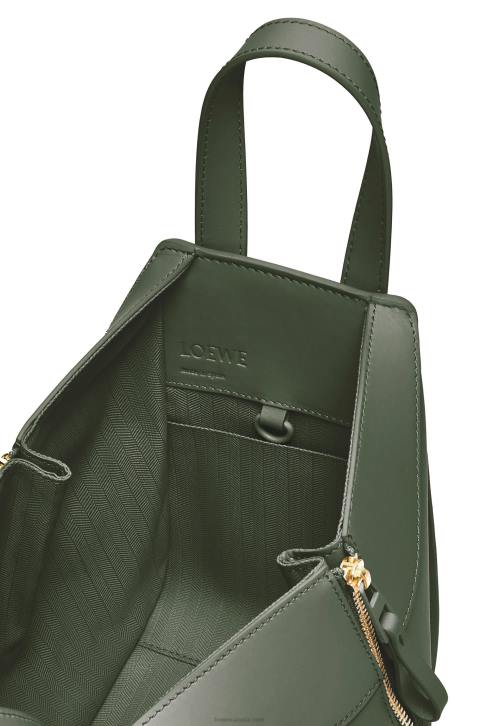 Loewe Hammock compact bag in satin calfskin 688V461 Women Vintage Khaki