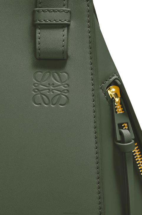 Loewe Hammock compact bag in satin calfskin 688V461 Women Vintage Khaki