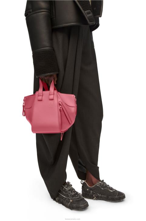 Loewe Hammock compact bag in satin calfskin 688V488 Women Plumrose