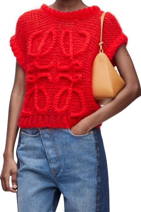 Loewe Mini Hammock Hobo bag in classic calfskin 688V323 Women Warm Desert