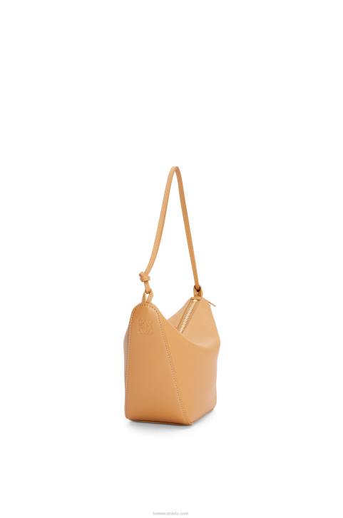 Loewe Mini Hammock Hobo bag in classic calfskin 688V323 Women Warm Desert