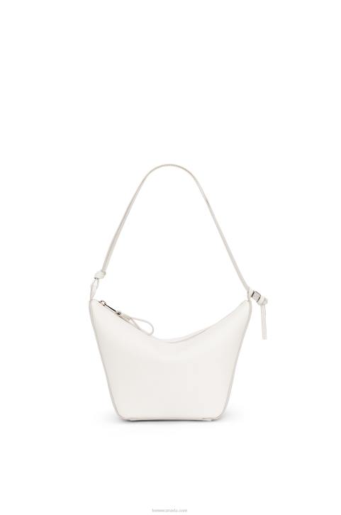 Loewe Mini Hammock Hobo bag in classic calfskin 688V324 Women Soft White