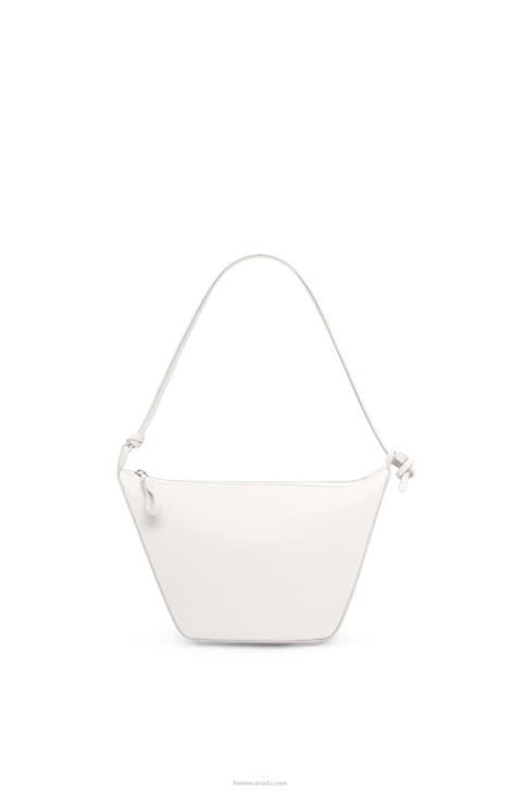 Loewe Mini Hammock Hobo bag in classic calfskin 688V324 Women Soft White