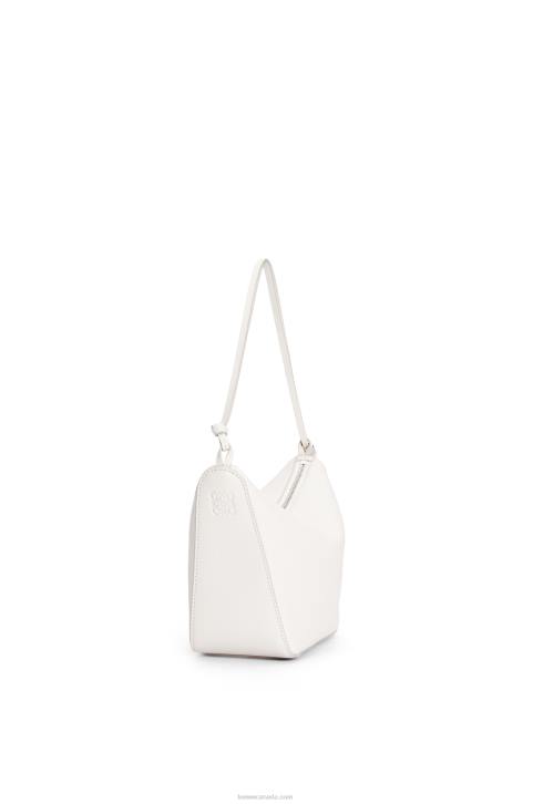 Loewe Mini Hammock Hobo bag in classic calfskin 688V324 Women Soft White