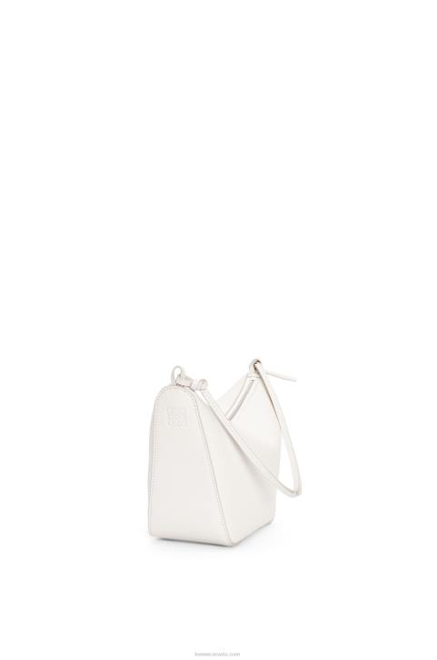 Loewe Mini Hammock Hobo bag in classic calfskin 688V324 Women Soft White