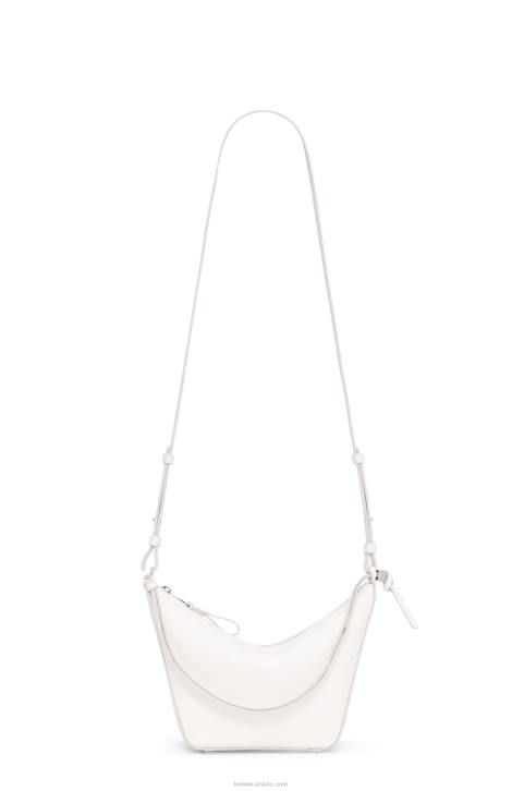 Loewe Mini Hammock Hobo bag in classic calfskin 688V324 Women Soft White