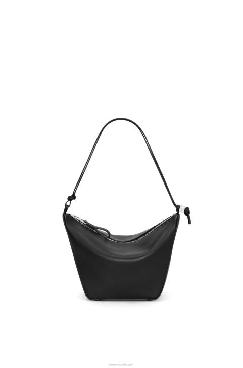 Loewe Mini Hammock Hobo bag in classic calfskin 688V329 Women Black