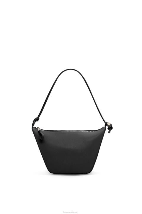 Loewe Mini Hammock Hobo bag in classic calfskin 688V329 Women Black