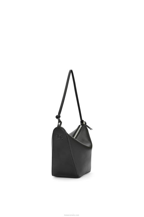 Loewe Mini Hammock Hobo bag in classic calfskin 688V329 Women Black