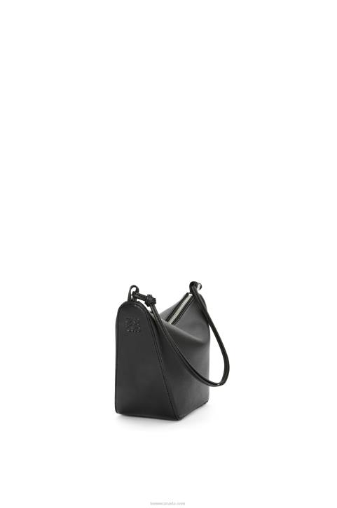 Loewe Mini Hammock Hobo bag in classic calfskin 688V329 Women Black