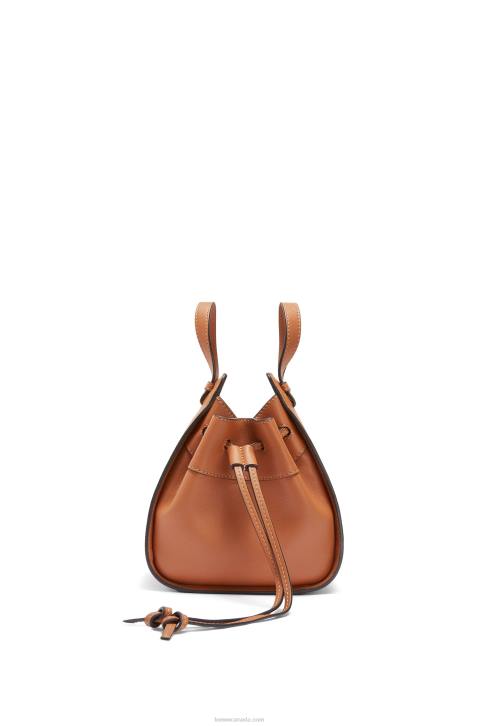 Loewe Mini Hammock drawstring in classic calfskin 688V242 Women Tan