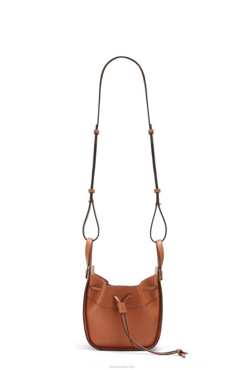 Loewe Mini Hammock drawstring in classic calfskin 688V242 Women Tan