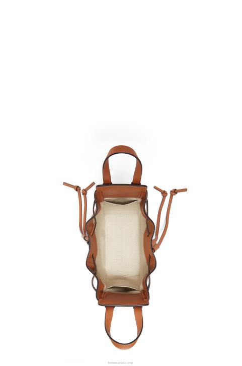Loewe Mini Hammock drawstring in classic calfskin 688V242 Women Tan