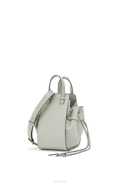 Loewe Mini Hammock drawstring in classic calfskin 688V290 Women Ash Grey