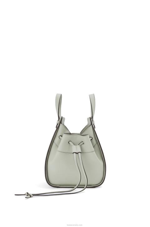 Loewe Mini Hammock drawstring in classic calfskin 688V290 Women Ash Grey