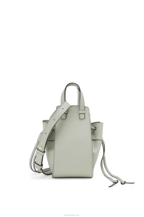 Loewe Mini Hammock drawstring in classic calfskin 688V290 Women Ash Grey
